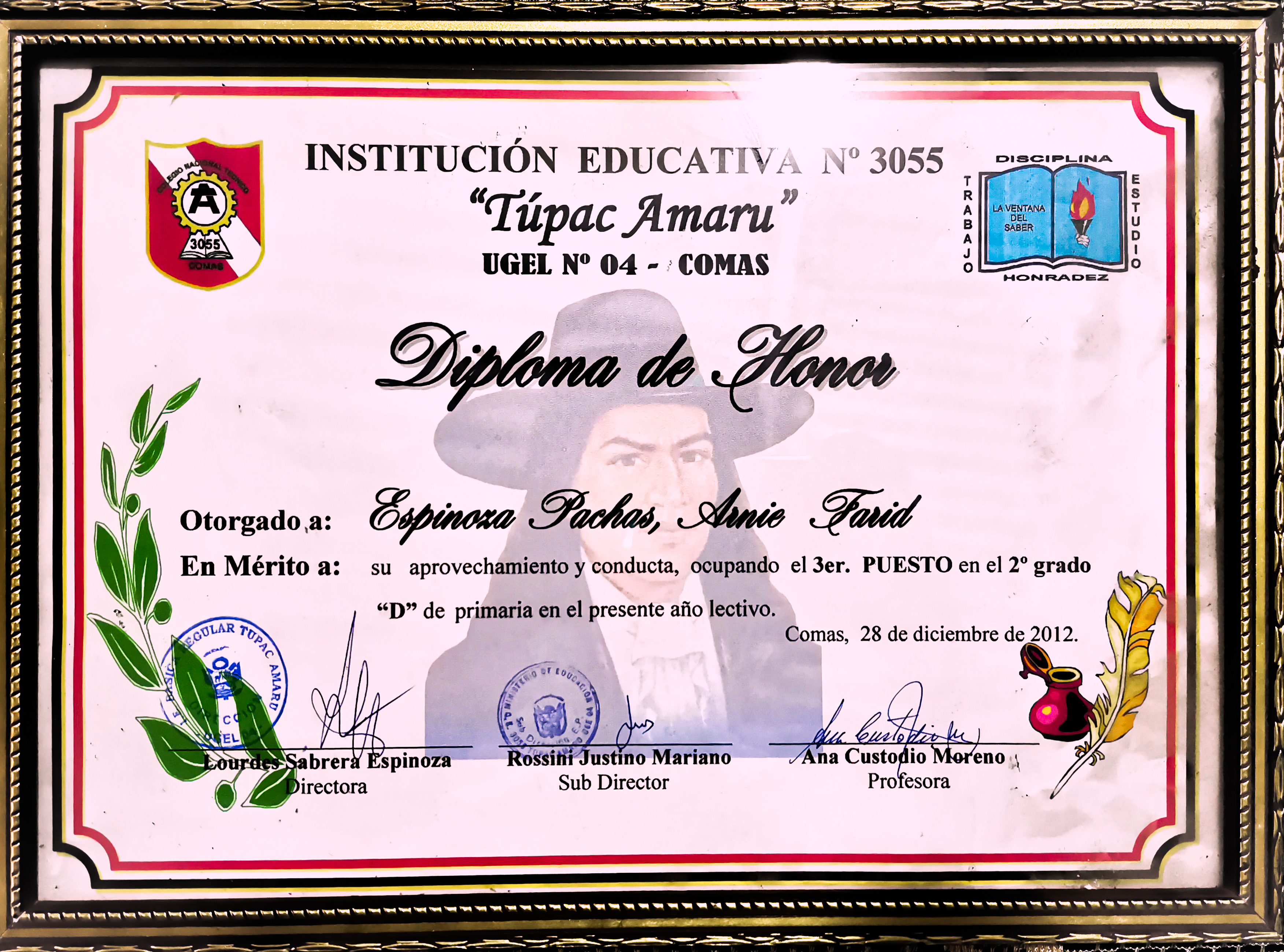 Diploma de Excelencia Académica - Primaria 2