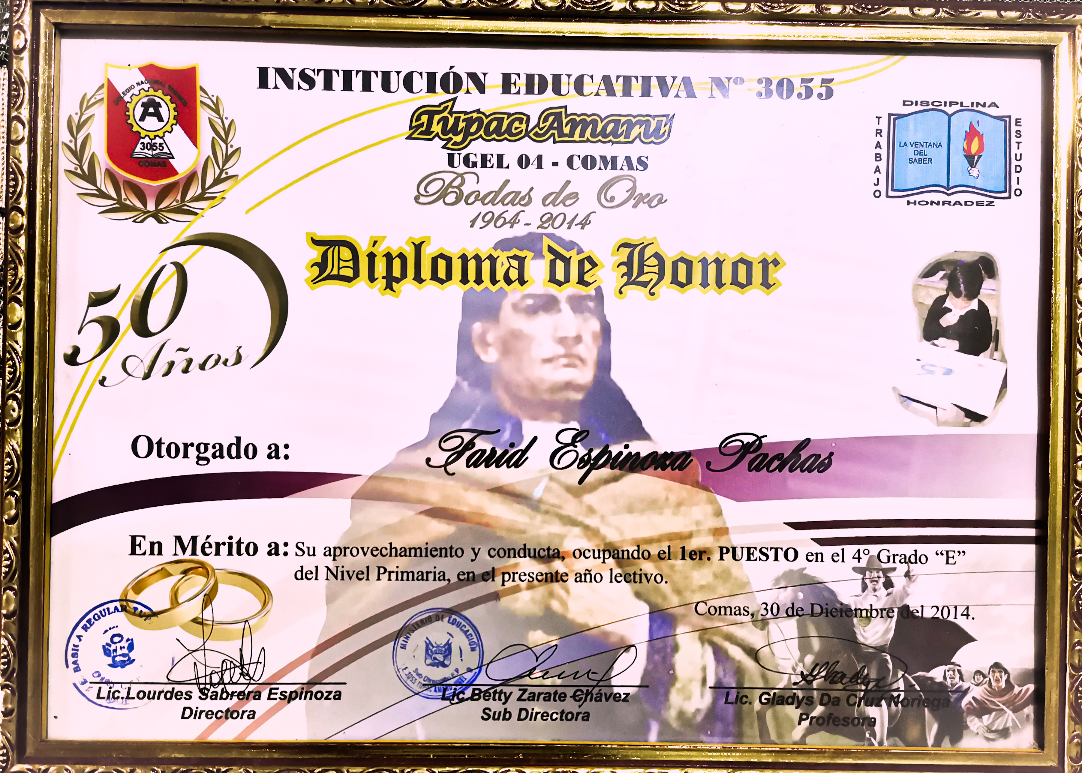 Diploma de Excelencia Académica - Primaria 4